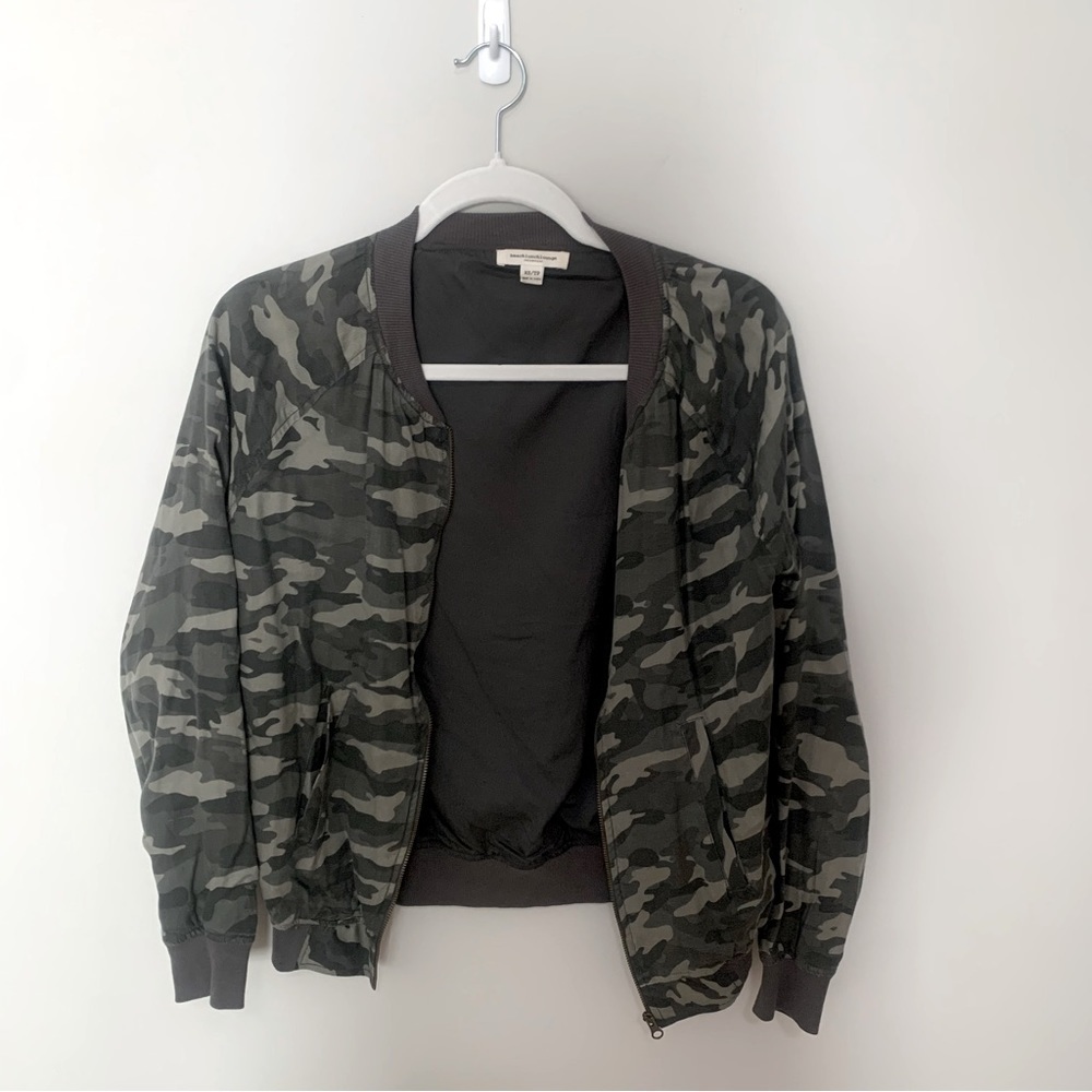 Beachlunchlounge Camo Bomber Style Lightweight Jacket Size XS